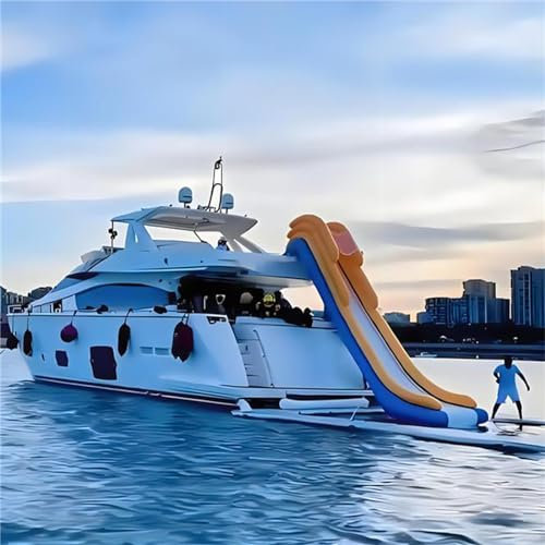 Gueploer Amusement Equipment Yacht Lake Inflatable Water Slides, Sea Floating Pool Cruise Ship Ladder (color And Size Can Be Customized),10Ft/3M