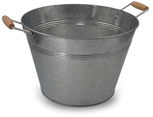 Blümelhuber Vasca zincata – Grande ciotola per piantare – Shabby Chic giardino decorazione per esterni – mini laghetto da balcone – decorazione per laghetto da giardino