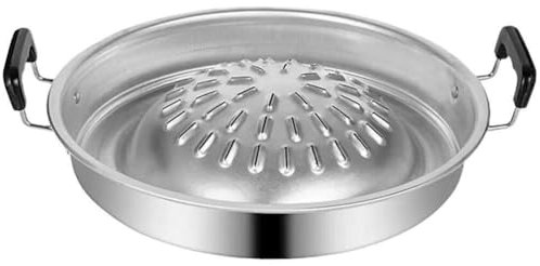 Lipfer Aluminum Barbecue Grill Pan Korean Style Nonstick Barbecue Tray Portable Camping Meat Grilling Pan Frying Pan