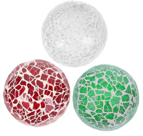 MAGICLULU 3pcs Marble Decorative Balls Glass Sphere Balls for Home Desktop Ornament Decor Add Charm to Your Dining Table