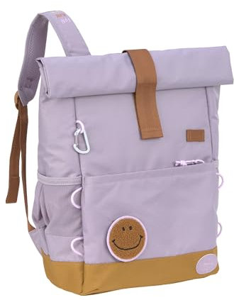 LÄSSIG Kinderrucksack mit Brustgurt Freizeitrucksack wasserabweisend, 12 Liter/Medium Rolltop Backpack lilac