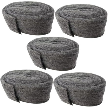 HOMOCONO 5pcs Steel Wool Pad Fine Steel Wool for Mice Garage Ventilation Guard Barrier against Small Animals
