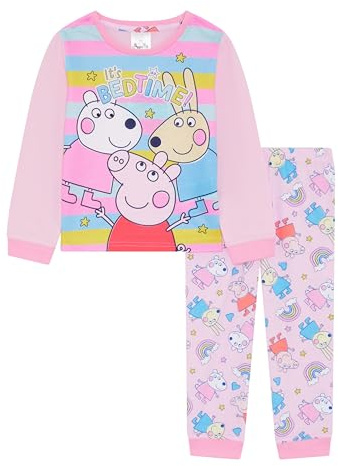 Peppa Pig Girls Pyjamas, Multicoloured. Age 12 Months - 6 Years