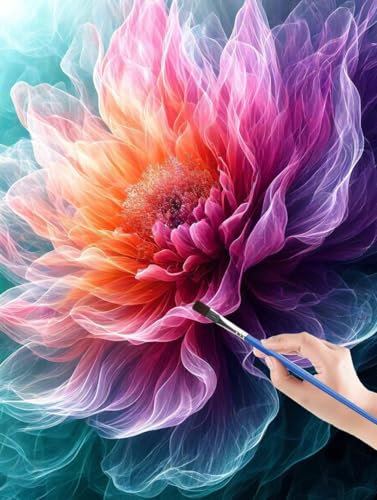 Traum Malen Nach Zahlen ab 7 8 9 10 Jahre Mädchen, Blume Paint by Numbers Adults, Bastelset Erwachsene Frauen für Anfänger, Malen nach Zahlen Erwachsene Jugendliche, Geburtstagsgeschenk40 x 50 cm I2-0