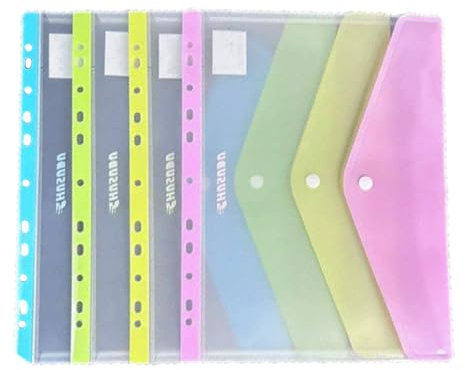 8 lösmappar a4, stabil mapp med fack, färgad hörnspännmapp med tryckknappar, plastdokumentmapp, bärbar konferensmapp för kontor, skola, organisera arkivering (N)