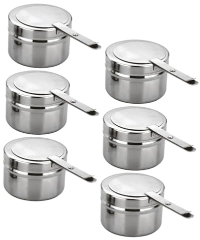 HEMOTON 6Pièces Supports de Carburant Acier Inoxydable Couvercles Compatible avec Combustibles Solides pour Réchauds de Camping et Activités