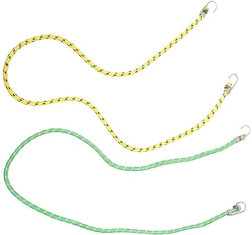 POPETPOP 2stücke Elastischer Bungee-Gurt Mit Haken Verstellbar Für Außenbereich Robustes Gummiseil Geeignet Für Fahrrad Gepäck Und