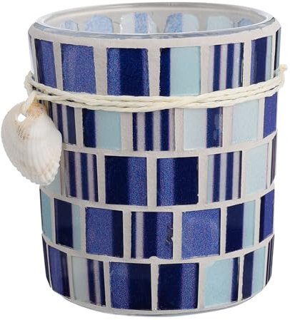 HEATSHAKING 1 Pz Portacandele in Conchiglia Porta Di Candele Chic Titolare Di Candela in Mosaico Tazza Per Candela Portacandele Tealight Tazza Di Vuota Bicchiere