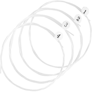 MILISTEN 4 Transparente Nylon Ukulelensaiten Ersatzsaiten für Ukulele Klarer Klang 21/23/26cm für Saitenwechsel