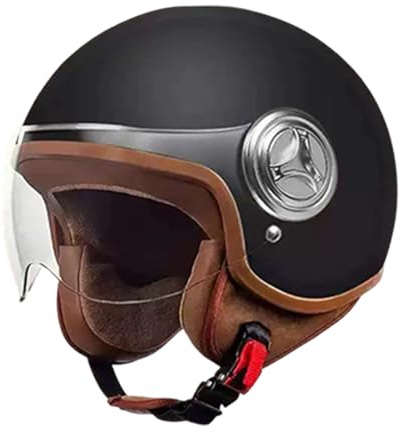 Casco Monopattino Elettrico, Casco Bicicletta Elettrico Con Visier Semicaschi Altamente Protettivi Mezzi Caschi Da Bici Per Uomini E Donne Adulti, 28x23cm