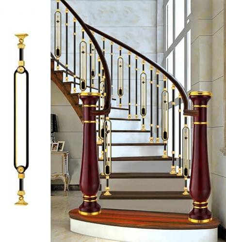 Corrimano Per Scale Interne, Mandrini In Metallo Nero Per Ringhierabalaustre Moderne Per Scale Interne, Colonna Della Ringhiera Per Terrazza, Gradini, Giardino