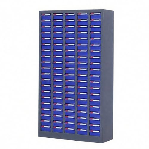 Kindevieft Cassettiere con cassetti in plastica 75/100, per Garage e Officina, deposito ferramenta per Officina 100Drawers