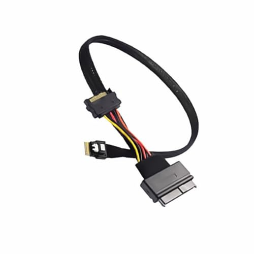 Vynetra Maschio di velocità veloce SFF-8654 4i al cavo dati SFF8639 con potere di SATA 15Pin per gli HDD U2U3 PCIe NVMe