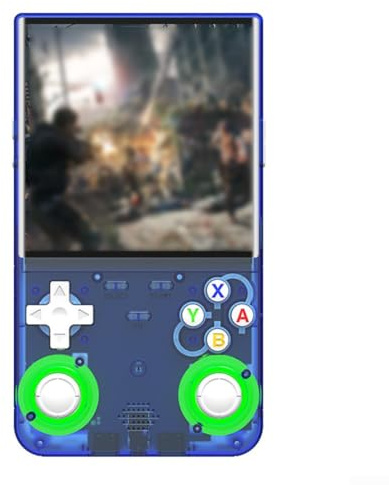 Durashmall R36 Ultra Console de jeu portable HD 128 Go avec construction ABS pour titres d'arcade classiques Violet 10,2 cm