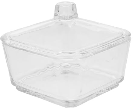 SMASOLO Sucrier Verre Transparent avec Couvercle Hermétique Bol à Sucre Carré pour Cubes de Sucre Récipient Frais et Facile à Nettoyer Accessoire Café Élégant pour Maison