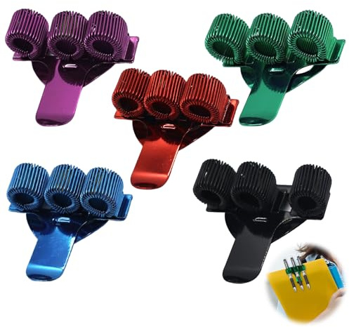 SUMCNU 5 Pcs Porte Stylo Infirmiere Accessoires,Pochette Stylo Infirmiere Poche Avec Ressort,Triple Poche,Clips Porte Stylos Acier Inoxydable,Compatible Majorité Des Tailles,Confortable Et écologique