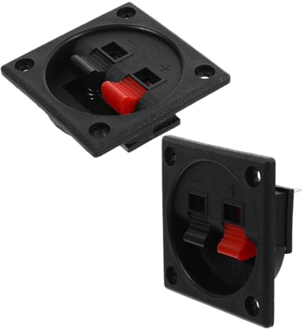 UTHCLO 2 Pezzi Morsettiera Altoparlante a Vite Quadrata Terminale del Cavo Altoparlante Connettore a Tazza Cablaggio Ordinato per Home Theater e Sistemi Audio Professionali