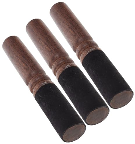 TOYANDONA Mazo Sonoro de Madera 3 Piezas para Cuenco Tibetano Compacto, Portátil Terapia de Sonido, Superficie Lisa para Agarre Cómodo en Sesiones de Relajación