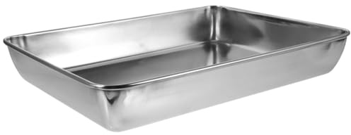 HOMSFOU Bañera de Acero Inoxidable Segura y Anti Salpicaduras Diseño Profundo Adecuada para Jaulas de Pájaros Pequeños y Mascotas
