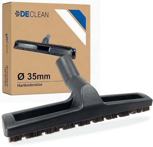 Parkettdüse 35mm Hartbodendüse passend für Bosch, Kärcher, Siemens, Samsung | DeClean Staubsauger Naturhaar Staubsaugerdüse für Parkett, Laminat, Fliesen – Universal Ersatzbürste kompatibel mit Parkside