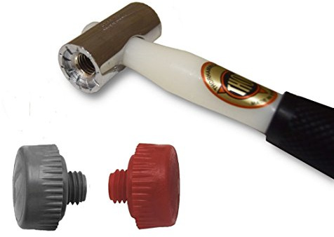 Thor 710 Nylon Faced Window Glazing Hammer/Mallet - with Soft Grey & Medium Red Head