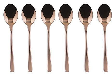 Sambonet Rosenthal Taste - Espressolöffel, Mokkalöffel - 6er Set - Kupfer - Spülmaschinenfest