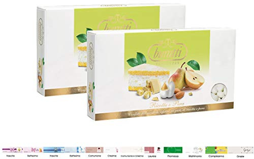 Confetti Ricotta E Pera  Tenerezze  Buratti 2 kg + 100 Bigliettini Bomboniera