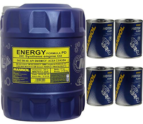 20L MANNOL Energy Formula PD 5W-40 API SN/SM/CF Öl Motorspülung Motor Flush