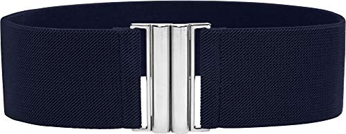 BlackButterfly Taillengürtel Damen Steckschließe Silber | 6,5 cm Breit, Nahtloser Verschluss, Auch Als Schwesterngürtel, Rundum Dehnbar, Größen S-XXL, Klassisch