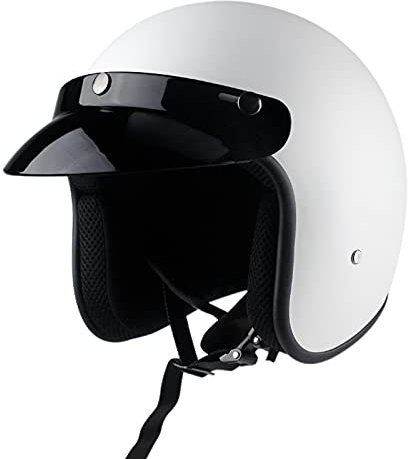 GAOZ Mezzi Caschi retrò Casco Scodella Moto Casco Classic Aperto Scooter Motorino Portatile Sicurezza Mezzo Casco Omologato ECE