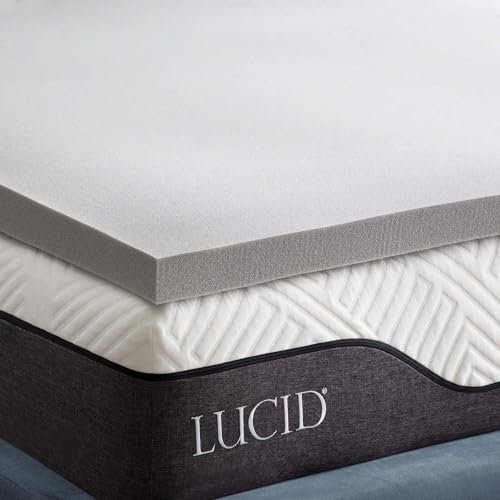 LUCID Memory Foam Matratzen Topper 100x200cm mit Bambuskohle, 5 cm dicke Matratzenauflage 100 x 200 cm