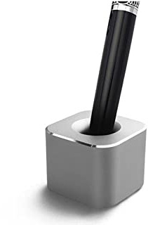 Mini-Stifthalter für Schreibtisch, Aluminiumlegierung, Stiftständer, Einzelstifthalter, Desktop, kreative Verzierung, Desktop-Organizer für Büro, Schule, Zuhause, Zahnbürstenhalter, 1 Stück, Silber