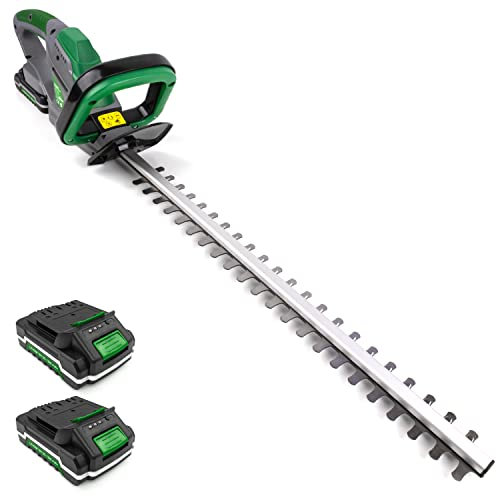 Gracious Gardens 18V Cordless Hedge Trimmer 51cm (510mm) Cutting Length, Lightweight Hedge Trimmer Cordless Hedge Cutter with 2x Batteries and Charger Included