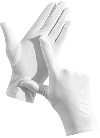 HGTSHUANGTA Fahrradhandschuhe Herren Damen Winddichte Winter Warme Handschuhe Unisex Touchscreen Radsporthandschue Liner Sporthandschuhe Laufhandschuhe Elastisch Rutschfest (Weiß)
