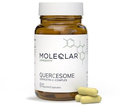 MoleQlar Quercetin 500mg Kapseln hochdosiert - 60 Kapseln Premium Quercetin-C-Komplex mit Quercetin-Phopholipid - 20x bessere Bioverfügbarkeit als Pulver