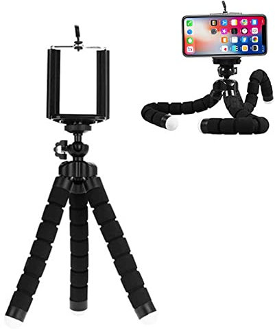 Treppiede per telefono cellulare Pewell | Supporto flessibile in metallo con protezione in schiuma, tubo estensibile portatile per foto/camera/telefono Pewell