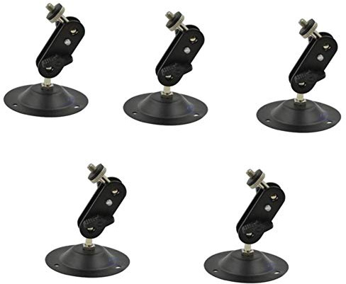 Lodokdre Camera Wall Mount Bracket,Monitor Holder,Black Speaker Brackets,Indoor Outdoor Ceiling Wall Mounts Projector Stand 5PCS