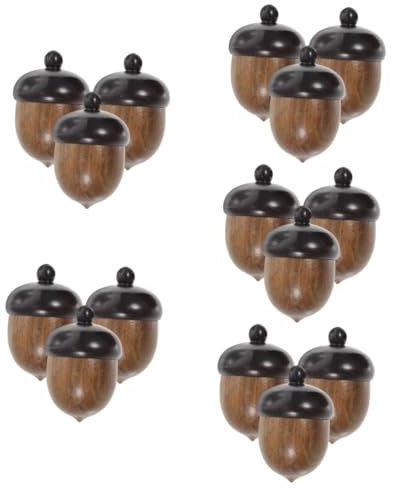 NUOBESTY 15stücke Teiliges Holz-eichel Für Schmuckgestaltung Dekorative Aus Buntem Holz Für Halsketten Armbänder Und Kreative Bastelprojekte