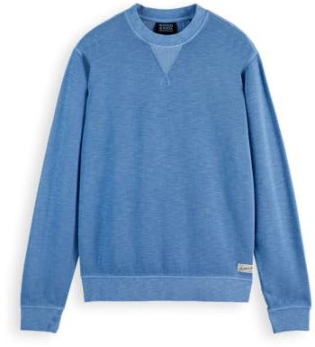 Scotch & Soda Herren Garment Dye Structured Crewneck Sweatshirt Sweatshirt
