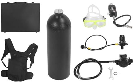 VGEBY Mini-Tauchflaschen-Set, Tauch-Luftflaschen-Set, Tragbar, 2 L, Kleine Tauchflasche, Tauch-Sauerstoffflasche mit Rucksack für Tauchbegeisterte, Schwimmer und Unterwasser-Entdecker