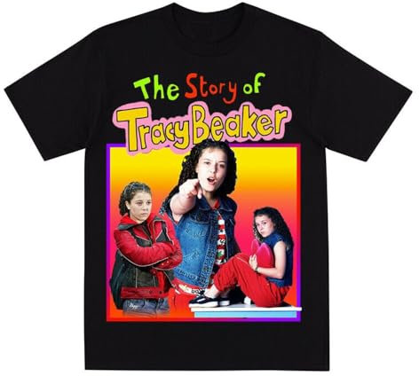 QACDUDNU Tracy Beaker T-Shirt Retro Tracy Beaker Shirt for Tracy Beaker Fans Black L