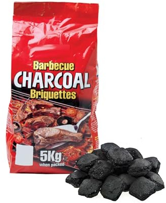 5kg Lumpwood BBQ Charcoal Briquettes Easy Light Constant Heat Grilling Charcoal