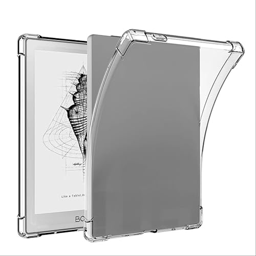GIOPUEY Clear Case - Soft TPU Shell, Slim Cover with Airbag Protection, Lightweight, Compatible with Boox Go 6/Poke 5S - Transparent