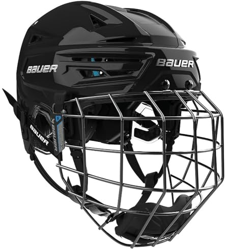 Bauer Re-Akt 55 Combo - Casco da hockey su ghiaccio, misura grande, colore: Nero