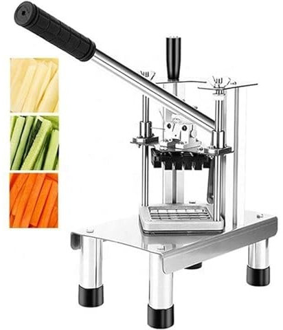 WYRMB Commercial French Fries Cutter Potato Chipper Vegetable Chopper with 3 Stainless Steel Blades-1/4 1/2 3/8 Potato Dicer & Slicer for Restaurants & Home,