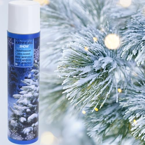 300ml Schneespray Weihnachtsbaum - Schnee Spray Baum Kunstschnee Dekoschnee Spraydose Snow Foam Weihnachtsdeko Sprühschnee Deko Fake Snow Spray Fenster Weihnachten Kunstschnee Spray Tannenbaum