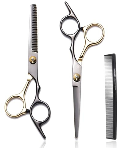 Xiedeai Professional 6 Inch Hairdressing Scissors Set - Sharp Hair Cutting Scissor, Thinning Scissors & Shearing Scissors for Women, Men, Children & Pet Hairdressing