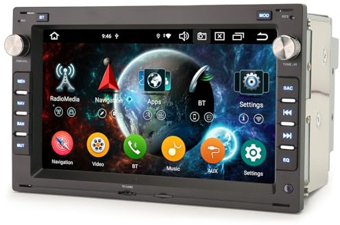 Erisin 8-Kern 4GB 64GB Android 14 Autoradio Navi Für VW Passat Jetta T4/T5 Golf 4 Polo Skoda SEAT Leon