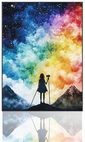 Traum Malen Nach Zahlen, Mädchen Malen Nach Zahlen Kinder, DIY Paint by Numbers Erwachsene Handgemalt öLgemäLde Leinwand für Heim Wohnzimmer Wand Deko, Geschenke für Frauen, Ohne Rahmen 60x80cm A9-6