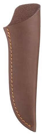 sourcing map Leather Knife Sheath 6.54 x 1.97 Leather Pocket Knife Sheath with Hole for Folding Knife Camping Hunting Outdoors, Deep Brown